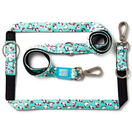 Max & Molly Multi-Leash Unicorn - adjustable leash for dogs, interesting pattern, 200cm.