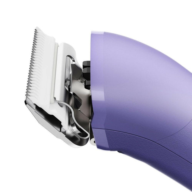 Andis eMERGE Lilac Clipper - professional single-speed clipper with built-in rechargeable battery and CeramicEdge blade (1.5mm), purple.