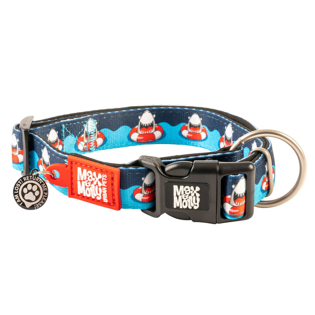 Max & Molly GOTCHA! Smart ID Frenzy the Shark Collar - collar with smart Tag pendant for dogs.