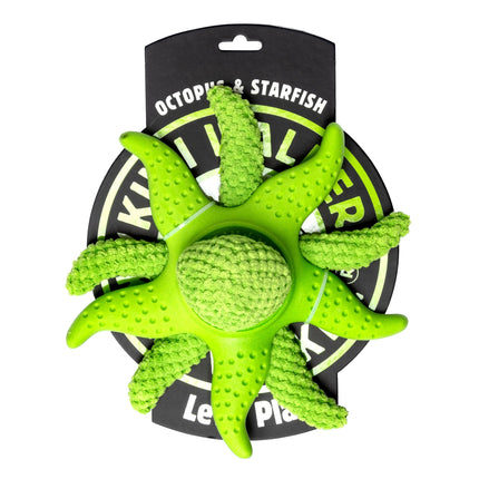 Kiwi Walker Octopus & Starfish - 2-in-1 toy for dogs, plush octopus and floating starfish.