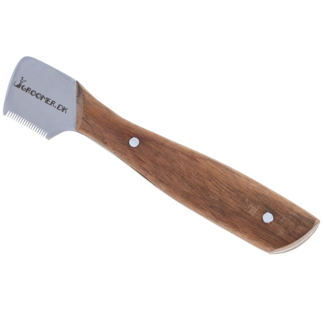 Groomer.dk Danish Classic Knife - classic trimmer with wooden handle.