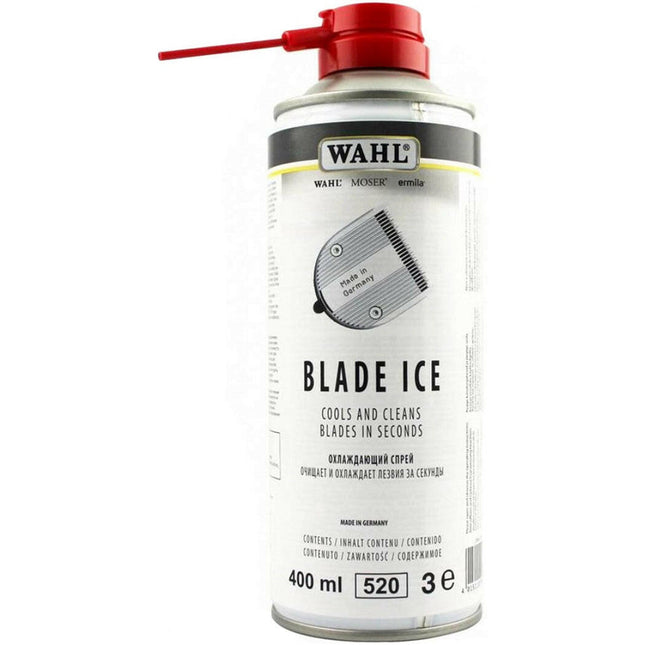 Wahl Blade Ice Spray 4 in 1 - preparation for cooling, cleaning, lubricating, and protecting blades.