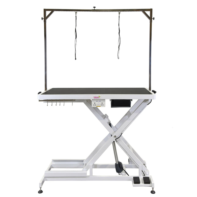 Blovi Callisto Pro - lift table with electric socket and accessory shelf, top x 65cm.