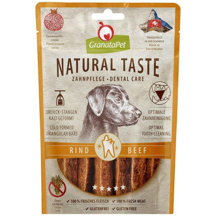 GranataPet Natural Taste Dental Care Snack Beef - natural meat dental treats for dogs, beef strips.