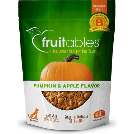 Fruitables Pumpkin & Apple Dog Treats - pumpkin cookies for dogs, with apple.