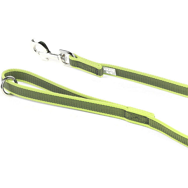 Julius K9 Color & Gray Supergrip Leash With Handle Neon - anti-slip dog leash, neon yellow - 120cm/14mm.