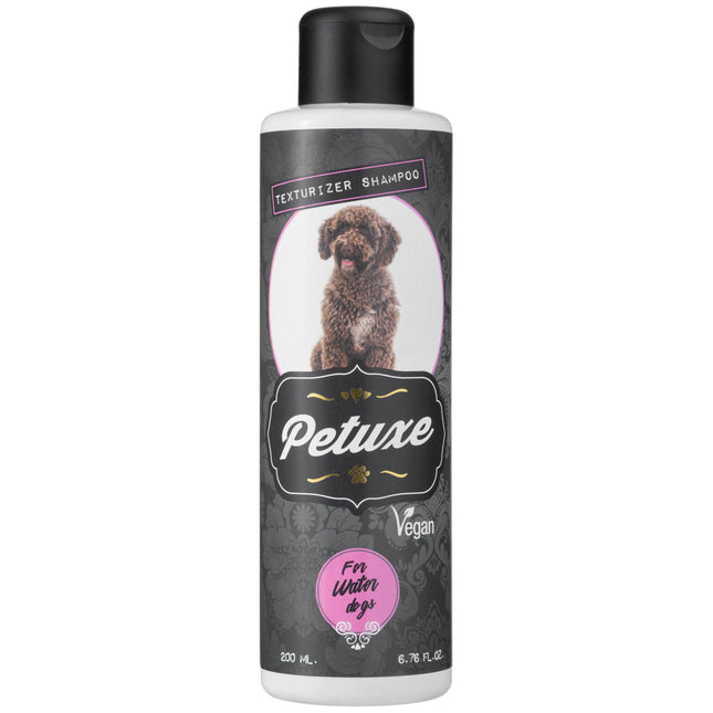 Petuxe Texturizing Shampoo - vegan moisturizing and texturizing shampoo for dog breeds with curly fur, concentrate 1:4.
