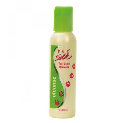 Pet Silk Tear Stain Remover - formula for removing stains and discoloration around the eyes and muzzle of dogs and cats.