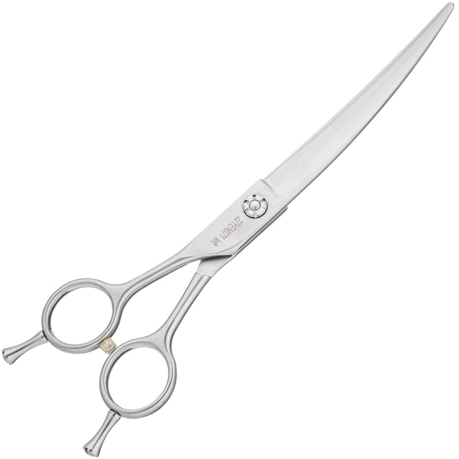 Yento Fanatic Series Lefty Curved Scissors - professional curved scissors made of carbon stainless steel, left-handed.