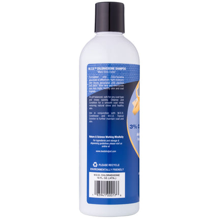 Best Shot M.E.D. Chlorhexidine Shampoo 3% - antibacterial, therapeutic shampoo for pets with skin issues, concentrate 1:10