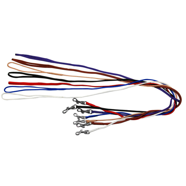 Show Tech Nylon Lead With Silver Hook 0.5x84cm - professional dog lead, white with silver snap hook.