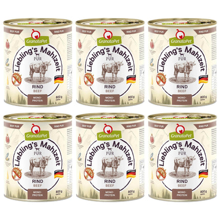GranataPet Beef Pur - monoprotein grain-free wet food for dogs, beef.