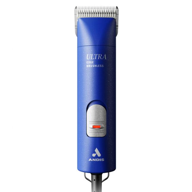 Andis AGCB Super Brushless + CeramicEdge Promotional Set - Quiet, Professional Clipper with Ceramic Blades - Blue.