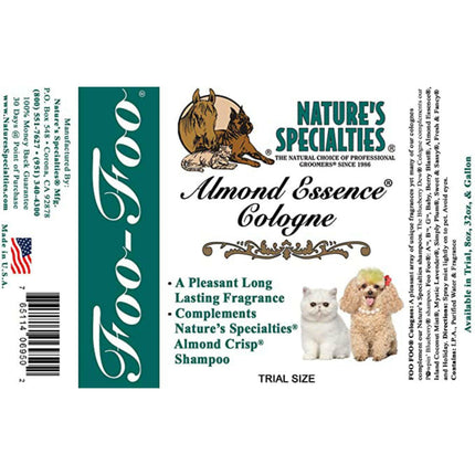 Nature's Specialties Foo Foo Almond Essence Cologne - fragrance water for dogs and cats, with an almond scent.