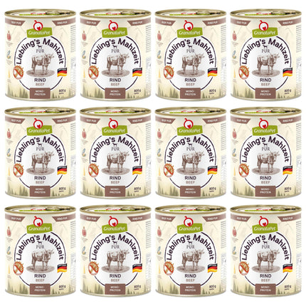GranataPet Beef Pur - monoprotein grain-free wet food for dogs, beef.