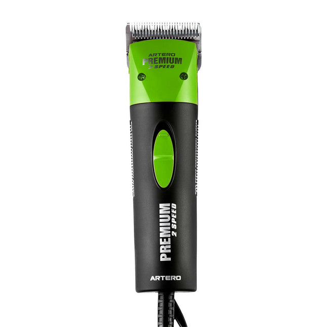 Artero Premium 2 - Speed Clipper 25W - professional, two-speed pet grooming clipper with blade - green.