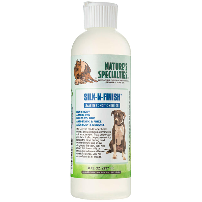 Nature's Specialties Silk - N - Finish Gel - multifunctional gel conditioner for dogs and cats, prevents snow sticking.