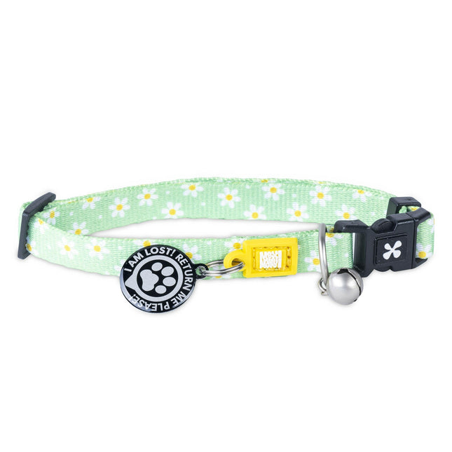 Max&Molly GOTCHA! Smart ID Cat Collar Margarite - colorful cat collar with smart Tag pendant, daisy pattern.
