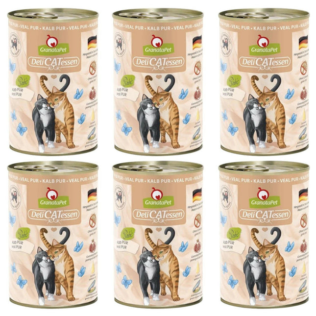 GranataPet DeliCatessen Veal Pur - grain-free wet food for cats, veal.