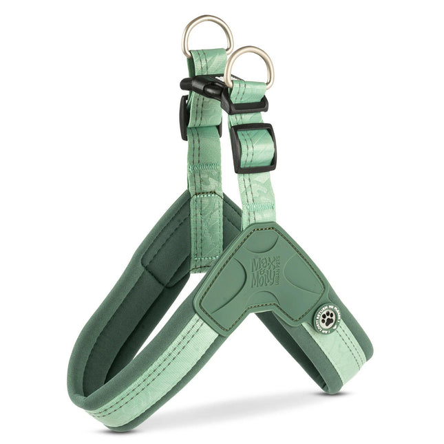 Max&Molly Q - Fit Harness Matrix 2.0 Jade - lightweight step-in harness for dogs, with QR identifier.