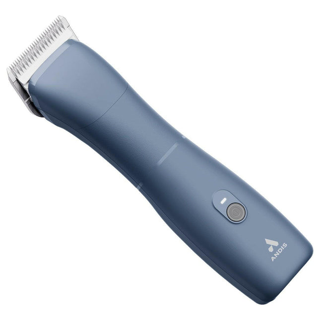 Andis eMERGE Blue Clipper - professional single-speed clipper with built-in rechargeable battery and CeramicEdge blade (1.5mm), blue.