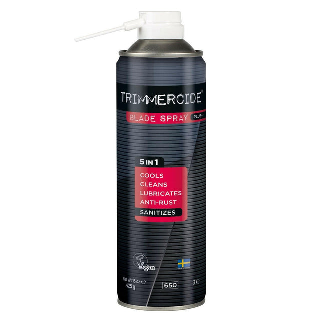 Trimmercide Blade Spray Plus+ 5in1 - maintenance, cleaning, and disinfection spray for blades.