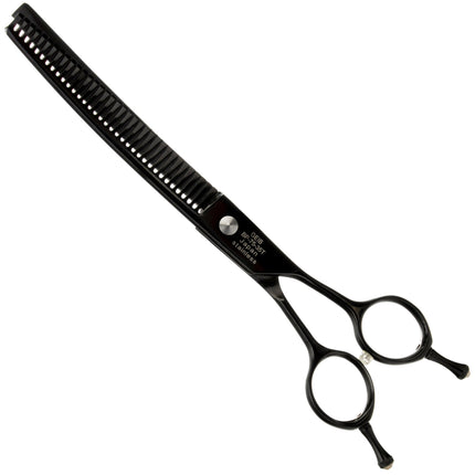 Geib Black Pearl 7.5 Curved Chunker - 7.5 curved thinning shears made of cobalt steel, 35 teeth.