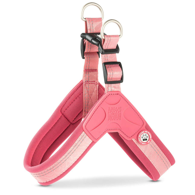 Max&Molly Q - Fit Harness Matrix 2.0 Rose - Lightweight Step-In Harness for Dogs, with QR Identifier, Pastel Pink.