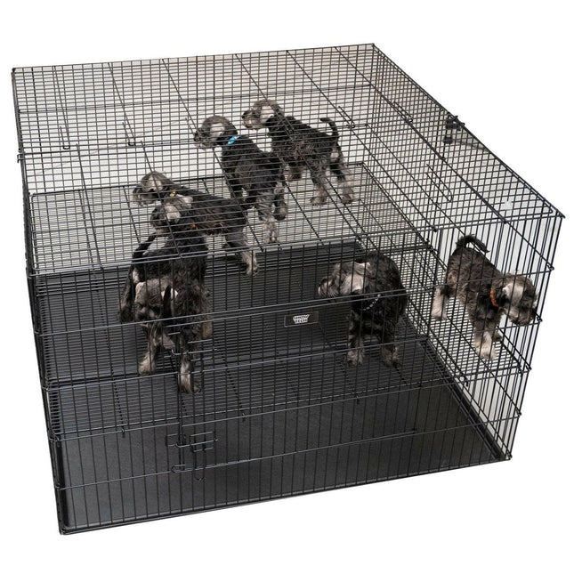 Show Tech Large Puppy Play Pen - double, adjustable bottom puppy enclosure.