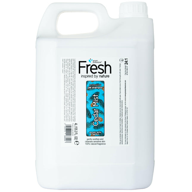 Groom Professional Fresh Cedar Mist Shampoo - shampoo for sensitive dog skin, concentrate 1:24.