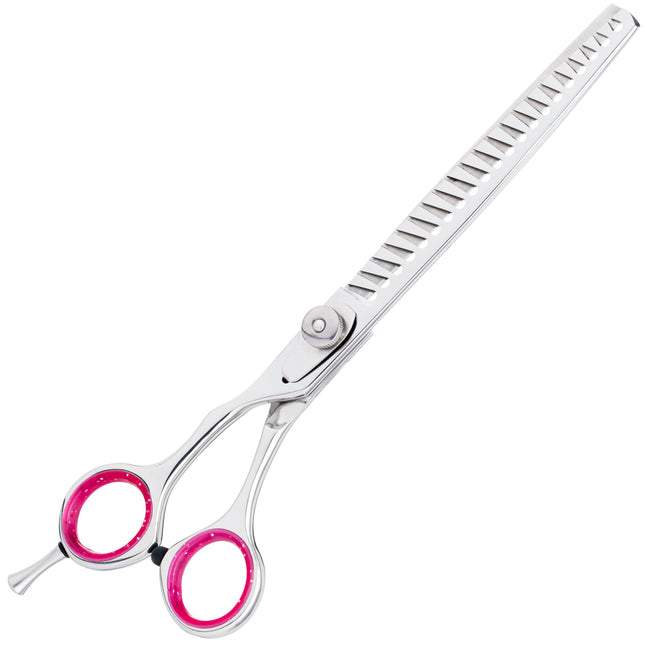Geib Entree Lefty Chunker - high-quality single-sided thinning shears made of Japanese stainless steel, left-handed - 21 teeth.