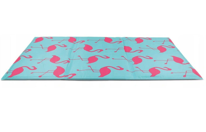 Record Stay Fresh Flaming - cooling mat for dogs, flamingos.