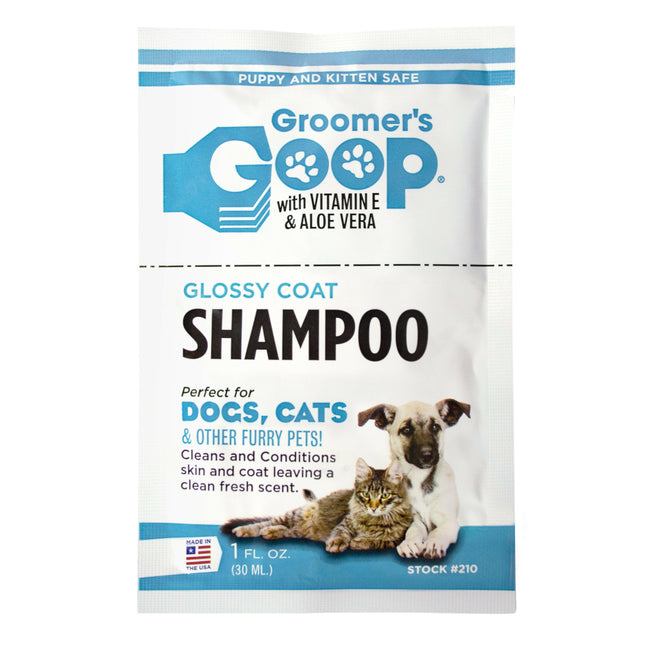 Groomer's Goop Glossy Coat Shampoo - deep cleansing shampoo for dogs and cats, for oily fur.