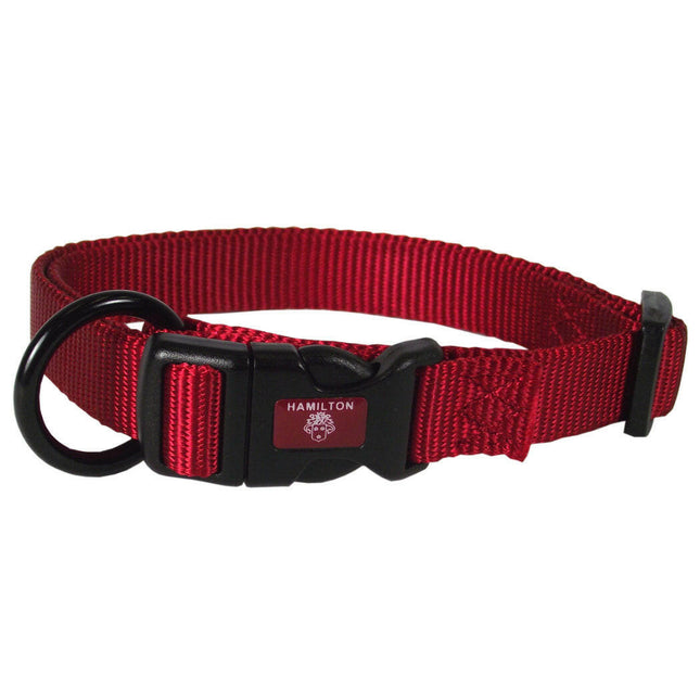 Hamilton Classic Adjustable Collar - nylon collar with adjustable circumference, for medium breed dogs.
