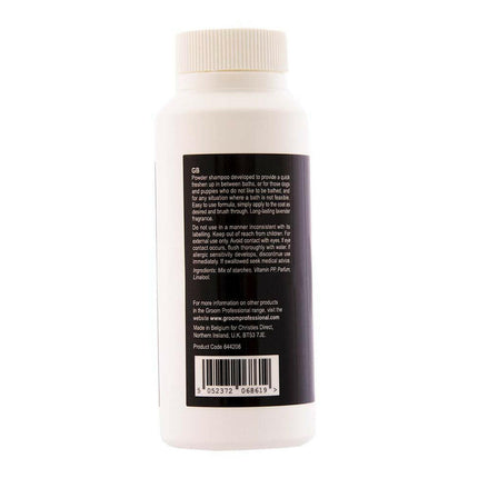 Groom Professional Perfect Hair Dry Shampoo - dry shampoo for dogs, in powder form.