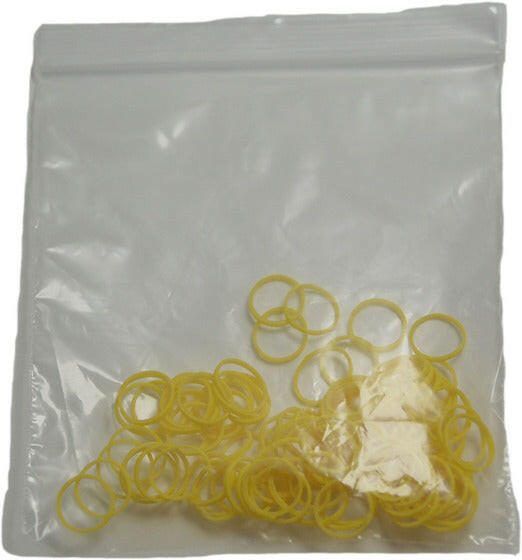HPP Latex Rubber Bands 100pcs - Yellow 0.8cm.
