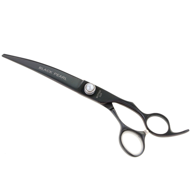 Geib Black Pearl Curved Scissors - professional curved scissors made of cobalt steel.