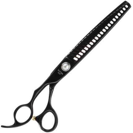 Geib Black Pearl Lefty Chunker 7.5 - 7.5 single-sided thinning shears for left-handed users, 21 teeth.