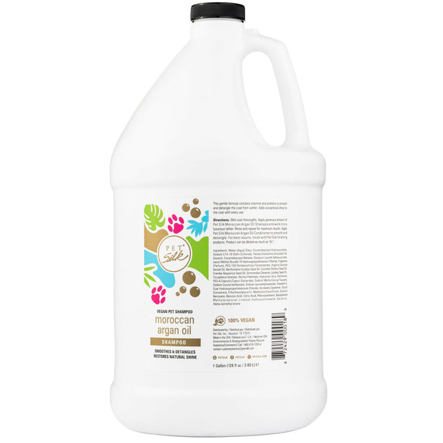 Pet Silk Vegan Moroccan Argan Oil Shampoo - smoothing fur shampoo with argan oil, concentrate 1:16.