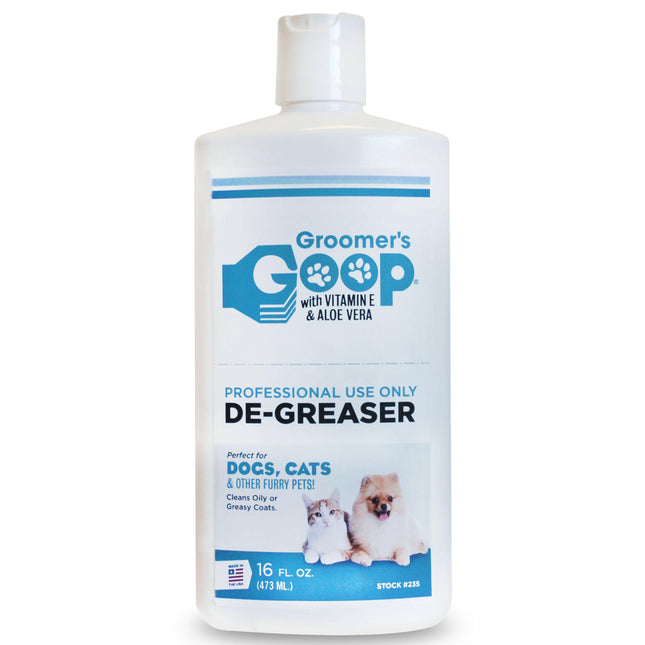 Groomer's Goop De-Greaser Liquid - degreasing liquid for dog and cat fur, removes stains and unpleasant odors.