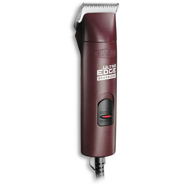 Andis AGCB Super Brushless - quiet, professional clipper with a brushless motor, blade, and attachment set - Burgundy.