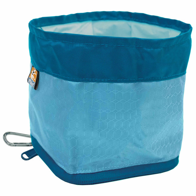 Kurgo Zippy Bowl Coastal Blue - collapsible travel bowl for dogs.