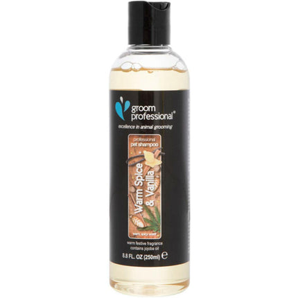 Groom Professional Warm Spice & Vanilla Shampoo - nourishing shampoo for dogs and cats with a spicy scent.