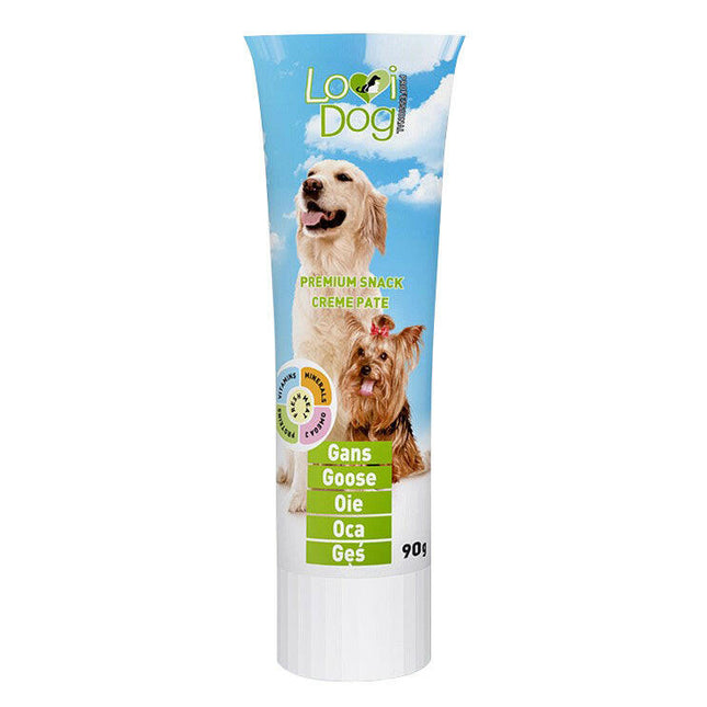 Lovi Dog Snack Cream Pâté Goose - pâté for dogs in a tube, with goose and vitamins.
