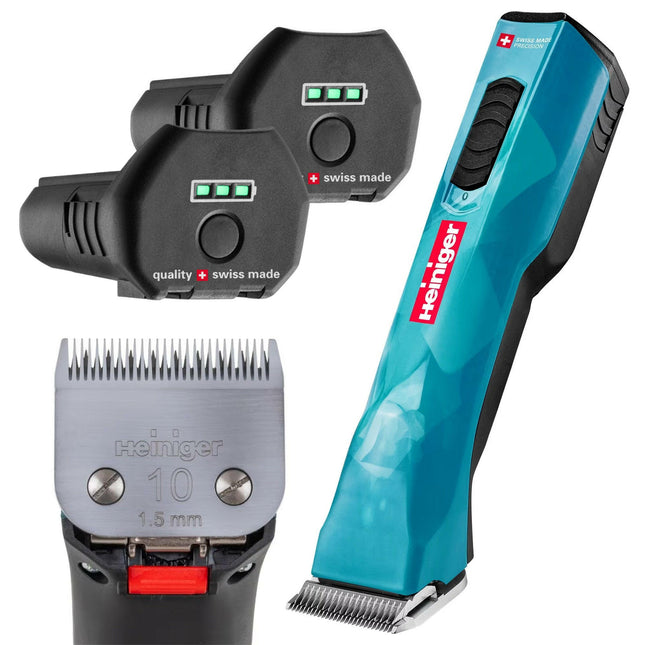 Heiniger Opal 2 - Speed Brushless Clipper - professional, two-speed cordless clipper with blade (1.5mm) and carrying case - batteries included.