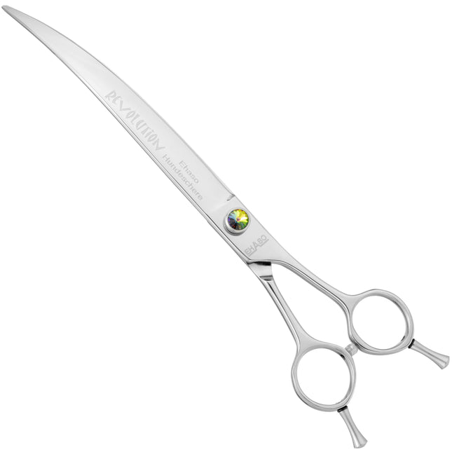 Ehaso Revolution Super Curve Scissors - professional extra curved scissors (30° angle), made of the highest quality hard Japanese steel, 21cm.