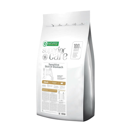 Nature’s Protection Superior Care Sensitive Skin & Stomach Adult Small Breeds Lamb - food for sensitive small breed dogs, with lamb.