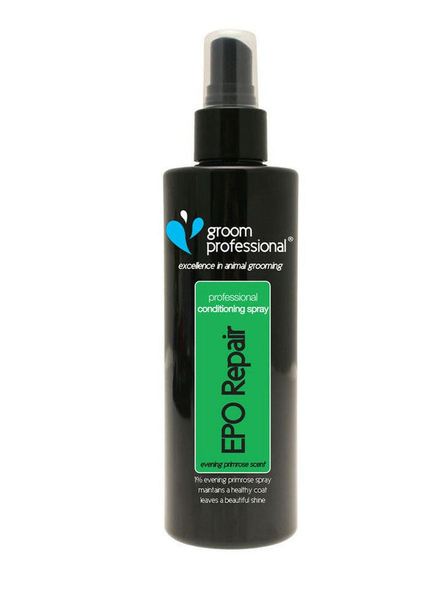 Groom Professional Evening Primrose Oil Shine - multifunctional, therapeutic coat conditioner with evening primrose oil.
