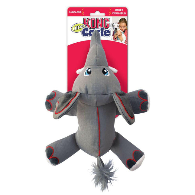 KONG Cozie Ultra Ella Elephant L - durable plush toy for dogs, elephant with rattle and squeakers.