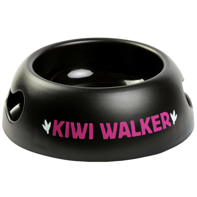 Kiwi Walker Black Bowl - plastic dog bowl, non-slip.